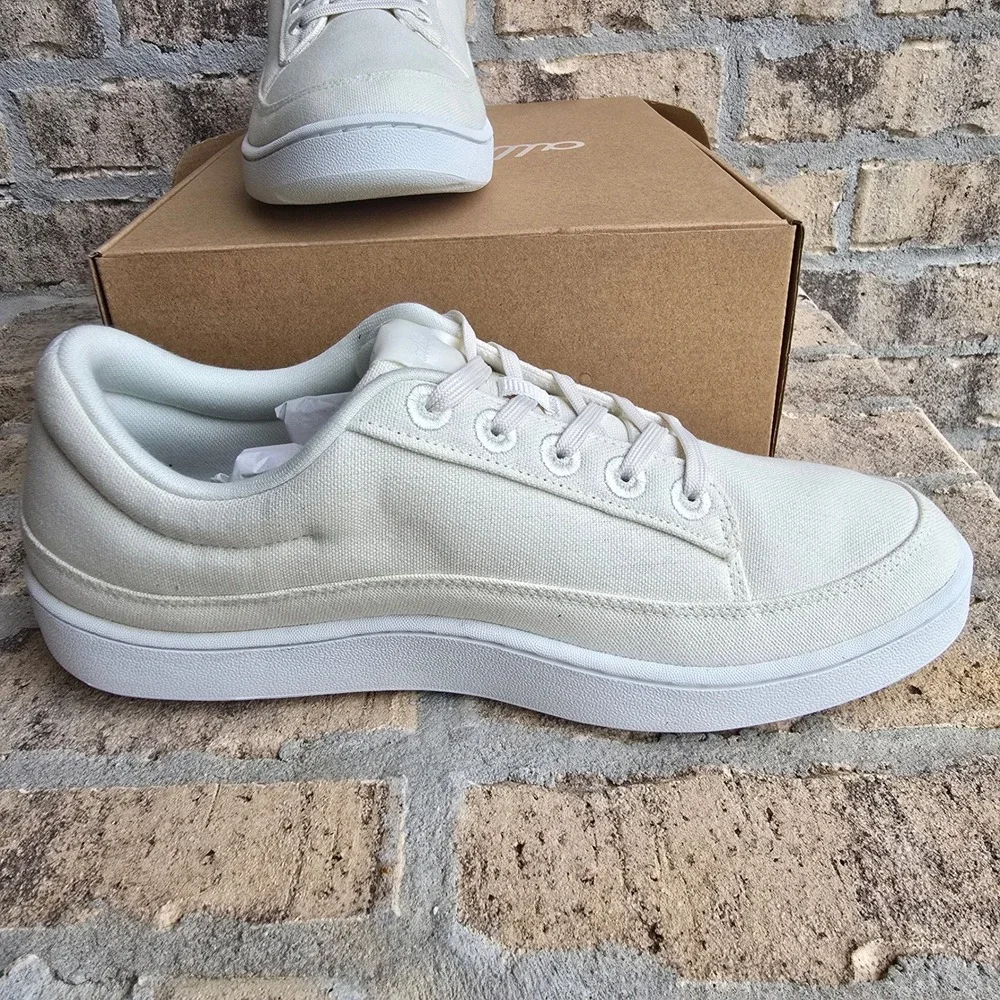 Allbirds Canvas Pacer Mens 11 Natural White Blizzard Organic Cotton Sneaker
